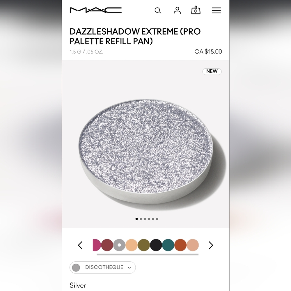 MAC Cosmetic Dazzleshadow Extreme Refill Pan